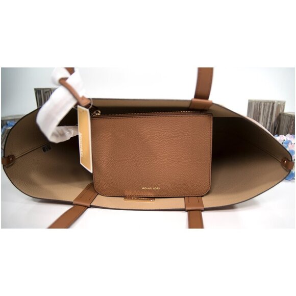 Michael Kors Luggage Leather Eliza XL Extra Large Reversible Tote Bag NWT - Picture 8 of 8